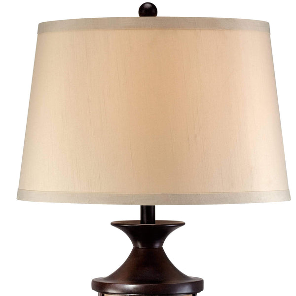 Mission Cage Table Lamps Set of 2 with Night Light, 33" Tall