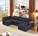 U-Shaped Sectional Sleeper Sofa with Pull-Out Bed