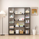 Cube Storage Bookcase with Base, 10 Cubes & 4 Shelves, Black