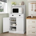 54" Kitchen Microwave Cabinet with Storage & Drawers
