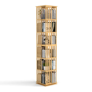 6-Tier 360° Rotating Bookshelf Tower