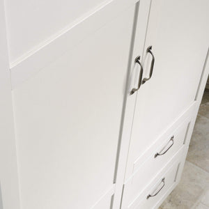 Multipurpose Armoire Wardrobe Storage Cabinet with Drawers & Hanging Rail