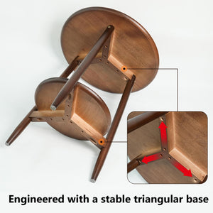 Two-Tier Solid Wood Side Table