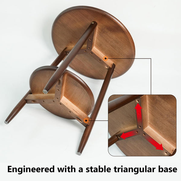 Two-Tier Solid Wood Side Table