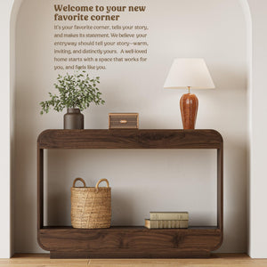 43" Waterfall Console Table for Entryway & Living Room