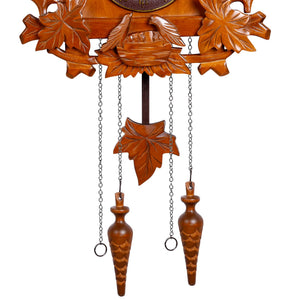 Handcrafted Wood Cuckoo Clock with Bird & Night Sensor
