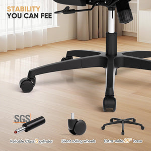 Ergonomic Mesh Office Chair with Lumbar Support & Adjustable Armrests