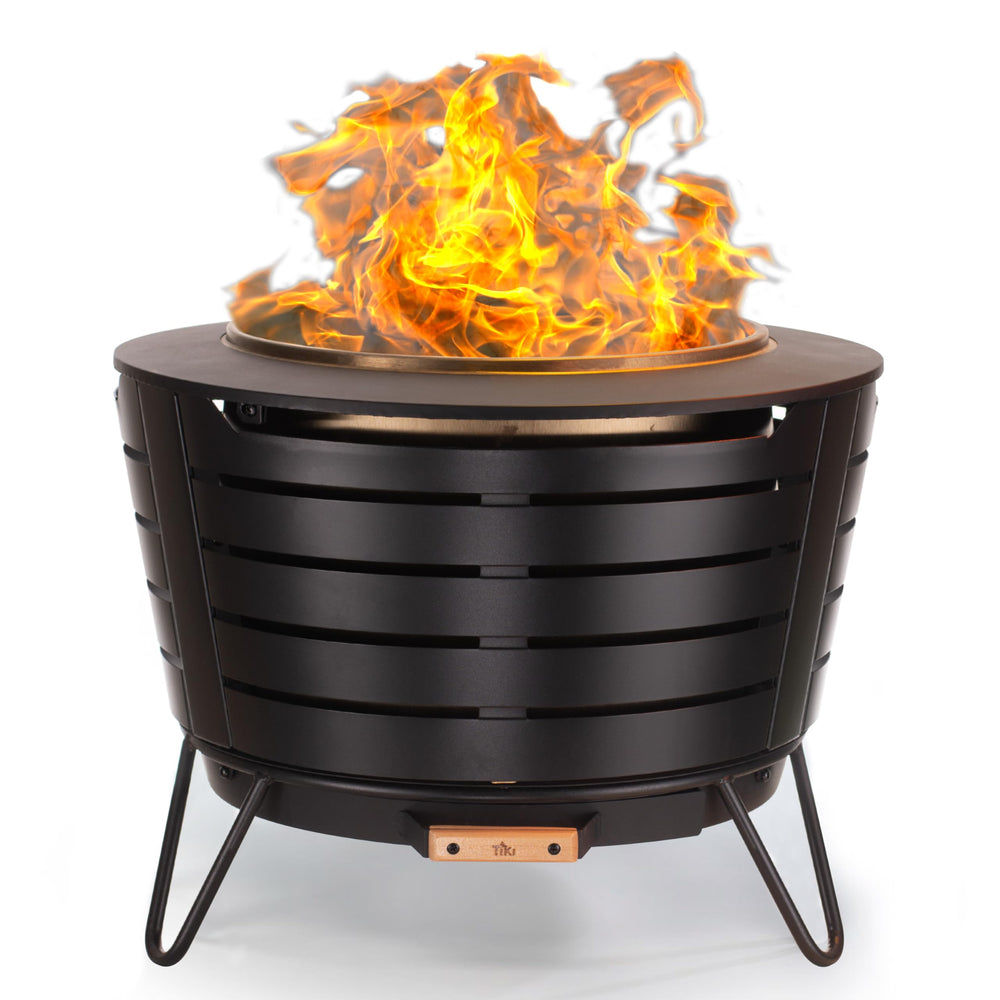 Smokeless Outdoor Fire Pit — 25-Inch Wood-Burning with Ash Pan, Stand & Cover