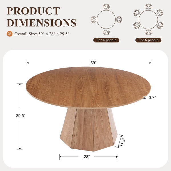 Round Pedestal Dining Table