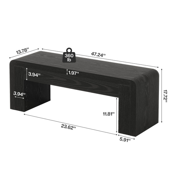 Farmhouse Entry Bench – 47" Indoor Wooden Bench