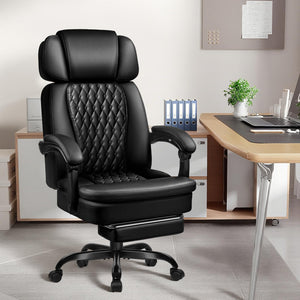 Ergonomic High-Back Executive Office Chair with Footrest — 400 lbs Capacity