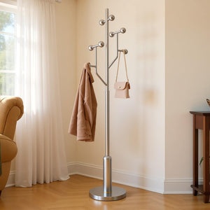 Freestanding Coat Rack with Marble Base