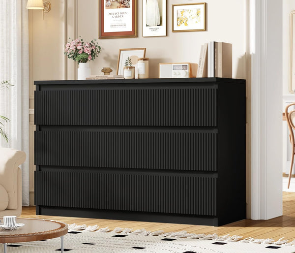 6 Drawer Dresser with Fluted Panels