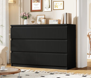 6 Drawer Dresser with Fluted Panels