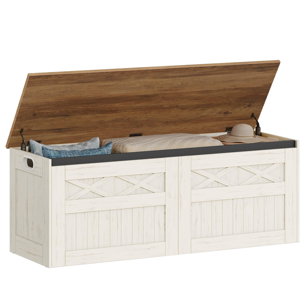 Farmhouse Storage Chest Bench Lift-Top 47.2"
