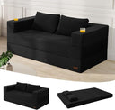 Convertible Futon Sofa Bed with Corduroy Cover & Pillow