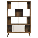 8-Shelf Bookcase with Sliding Doors
