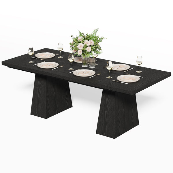 63" Rectangular Dining Table for 4–6 People with Heavy Duty Legs