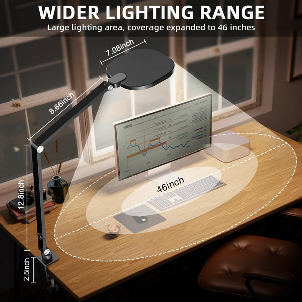 Dimmable Video Conference Light with Swing Arm & C-Clamp