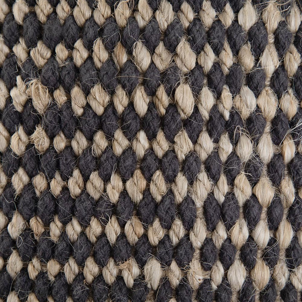Round Braided Jute Pouf Ottoman