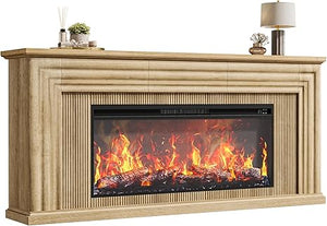 70" Fireplace TV Stand with 42" Electric Fireplace & 3 Drawers