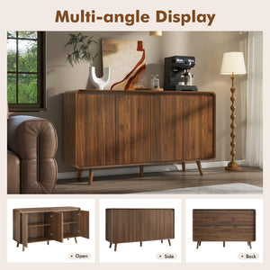 55" Mid-Century Modern Sideboard Buffet Cabinet with Storage