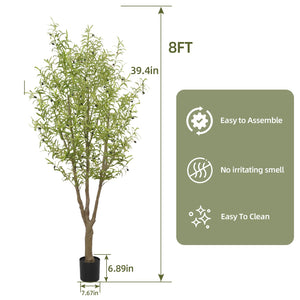 8FT Artificial Olive Tree Indoor