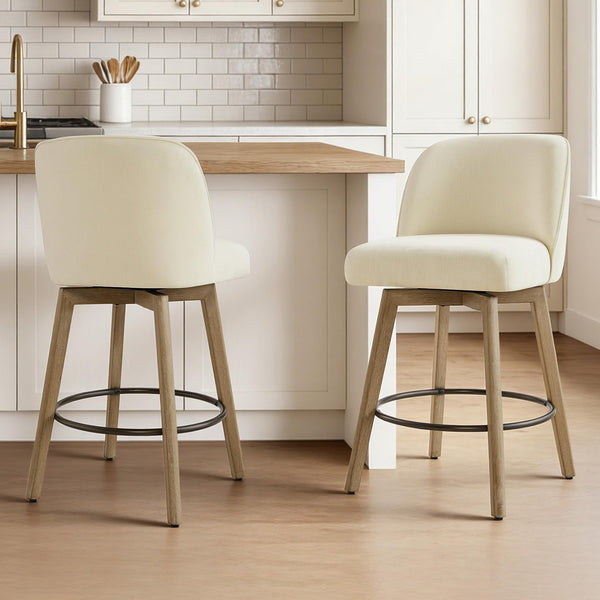 Swivel Counter Height Bar Stools Set of 2