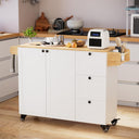 Rolling Kitchen Island with Storage