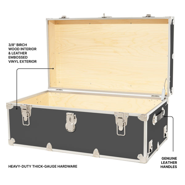32-Inch Large Lockable Storage Trunk with Removable Wheels
