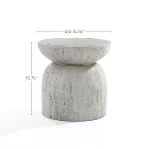 Round MgO Side Table Indoor Outdoor