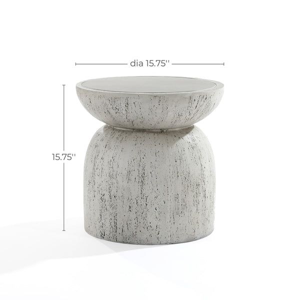 Round MgO Side Table Indoor Outdoor