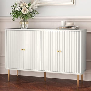 48" 4-Door Sideboard Buffet Cabinet with Removable Shelves