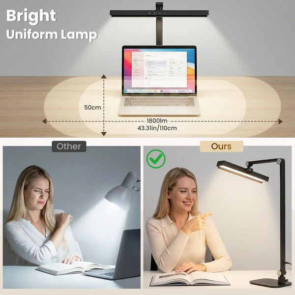 LED Desk Lamp with Dimmer, Color Temperature & Timer