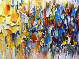 Abstract Knife Oil Painting – Hand Painted Textured Wall Art