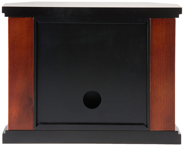Solid Wood Desk Clock with Glass Lens | Cherry Finish | Decorative Accent
