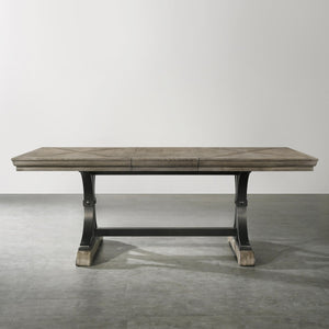 8-Piece Extendable Dining Set with Bench – Driftwood