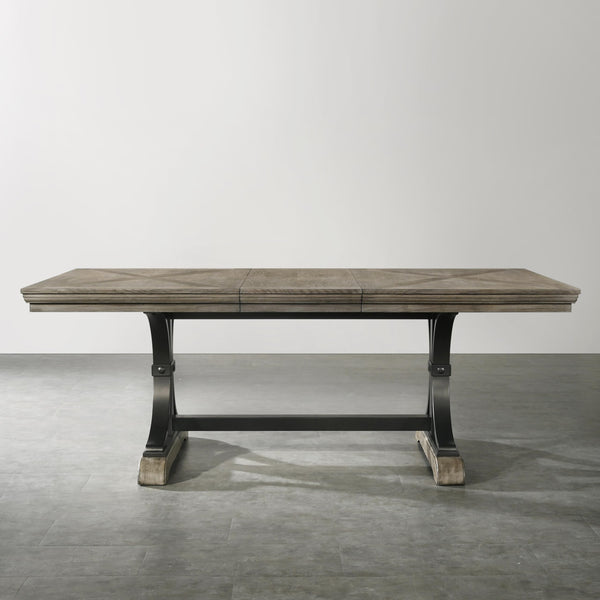 8-Piece Extendable Dining Set with Bench – Driftwood