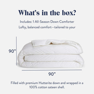 Lightweight Canadian Down Comforter – Full/Queen