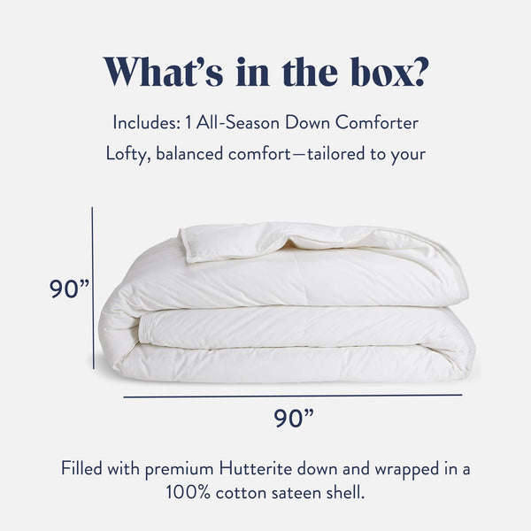 Lightweight Canadian Down Comforter – Full/Queen