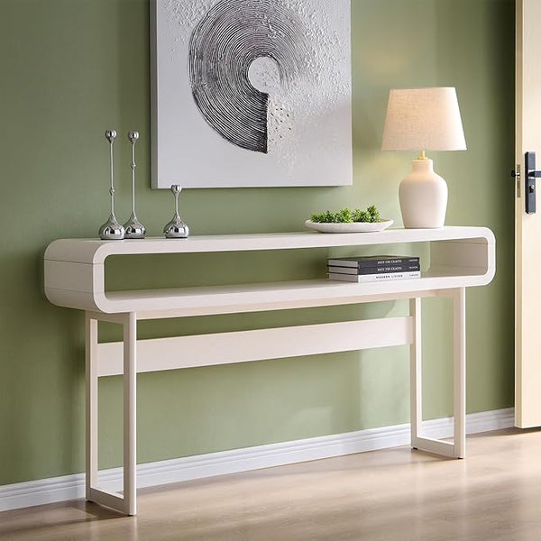 63" Console Table with Open Shelf