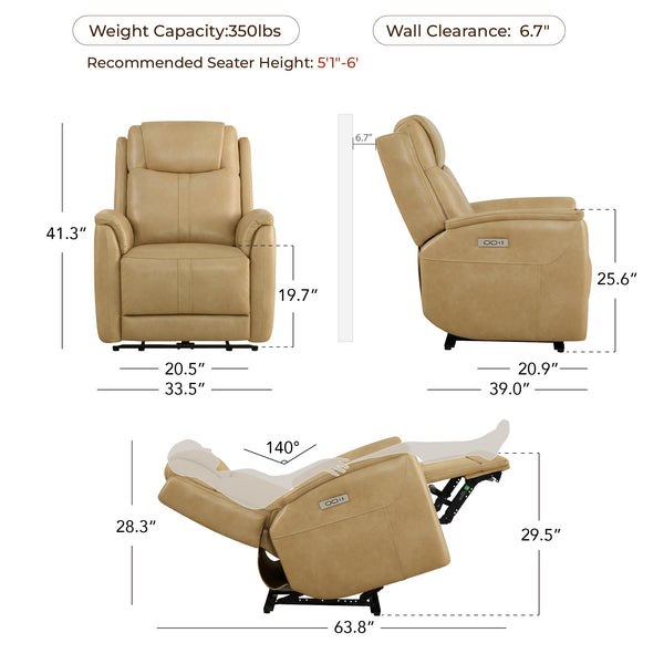 Zero Gravity Power Recliner Chair with USB & Type-C Charging