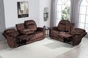 Power Reclining Sofa & Loveseat Set with USB Port, Console & Cup Holders