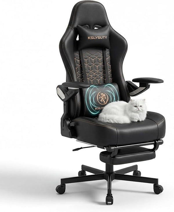 Ergonomic Gaming Chair with Footrest