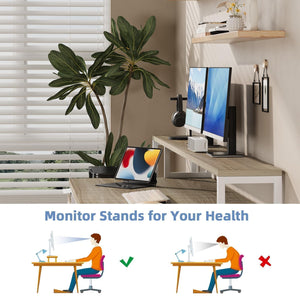 67-Inch Home Office Desk with Drawers and LED Lights