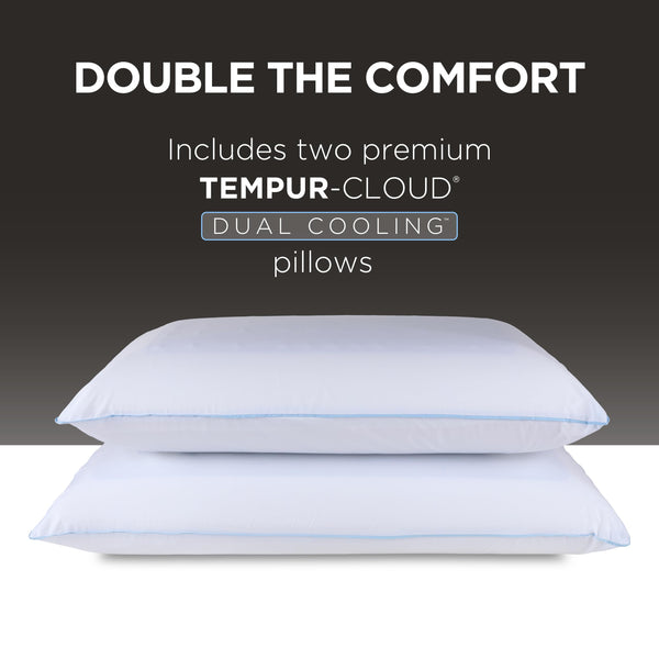 Dual Cooling Memory Foam Bed Pillow 2-Pack