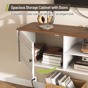 Farmhouse Floating TV Stand with Doors
