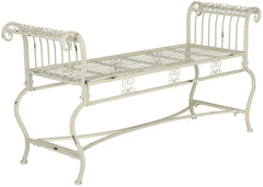 Iron Garden Bench – Antique Scrollwork, 2-Person Outdoor Seat