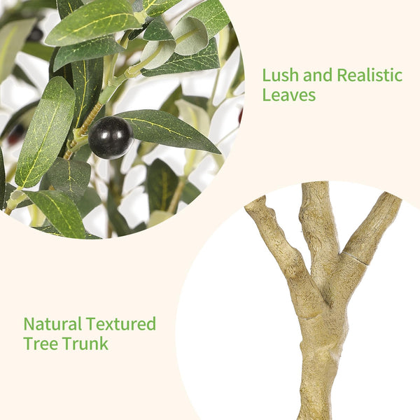 Artificial Indoor Olive Tree with Realistic Leaves