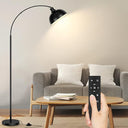 Arc Floor Lamp with Remote & Dome Shade